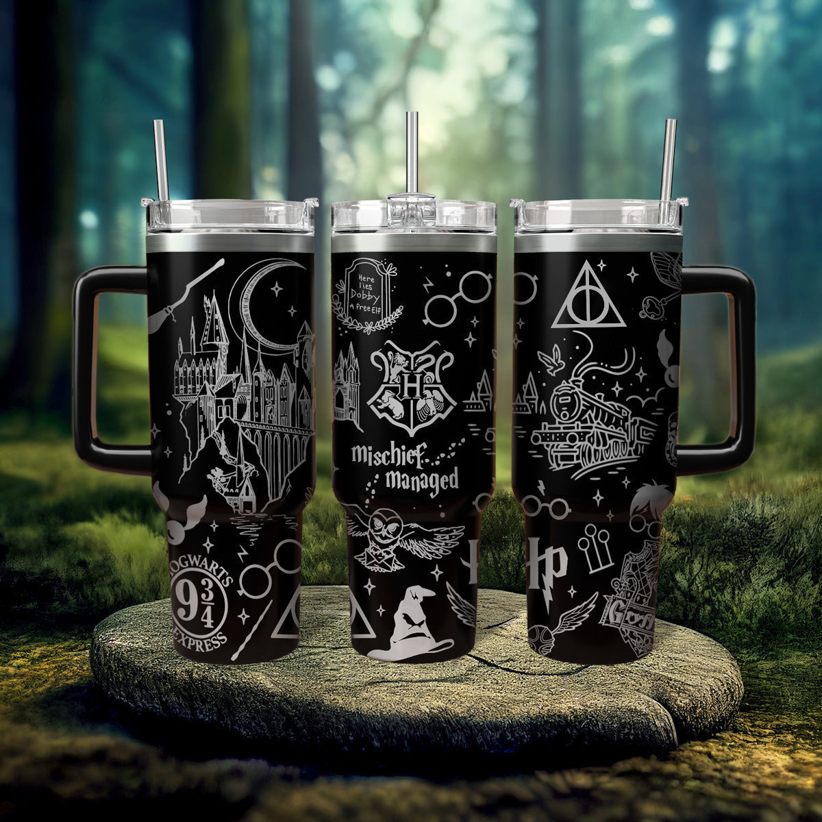 Hogwarts House Tumbler 30oz/40oz, Harry Potter Tumbler Laser Engraving, Gryffindor Tumbler, HP35