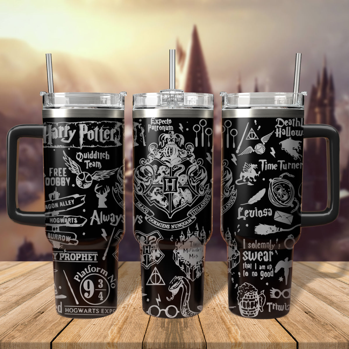 Hogwarts House Tumbler 30oz/40oz, Harry Potter Tumbler Laser Engraving, Movie Tumbler, HP33
