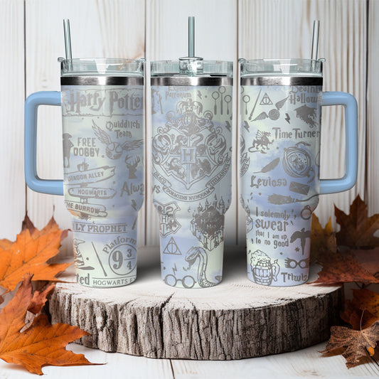 Hogwarts House Tumbler 30oz/40oz, Harry Potter Tumbler Laser Engraving, Movie Tumbler, HP33
