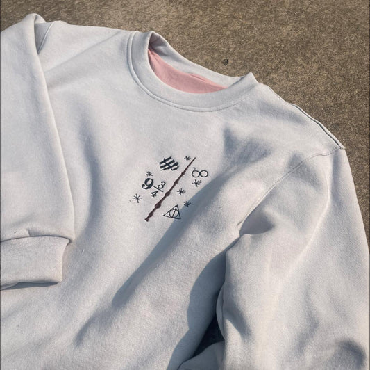 Wizard Wand Shop Embroidered Sweatshirt, Wizard Hoodie, Universal Trip Sweater, Wizard Book Shop, EGG03
