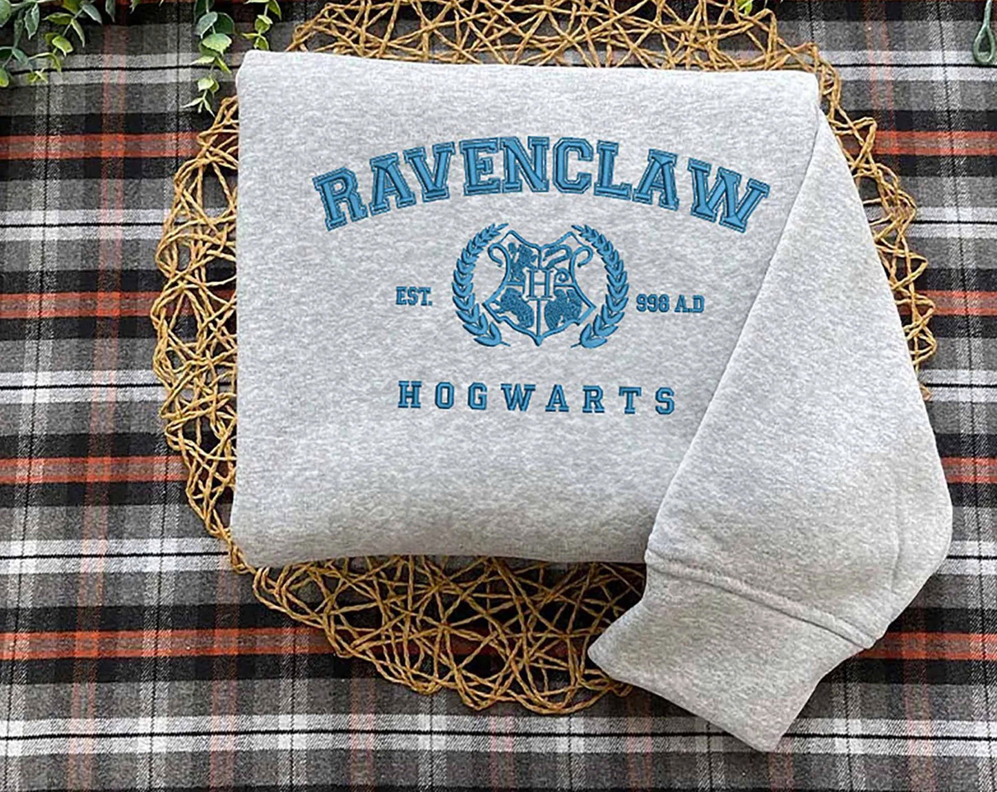 Embroidery Shirt - Magic Wizard Embroidery Shirt, Embroidered Sweatshirt Hogwarts Houses, EGG06