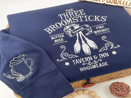 Harry Potter Three Broomsticks Sweatshirt, Hogsmeade Tavern Vintage Hoodie, Butter Beer Wizard Aesthetic Shirt, Potter Fan Gift EGG29