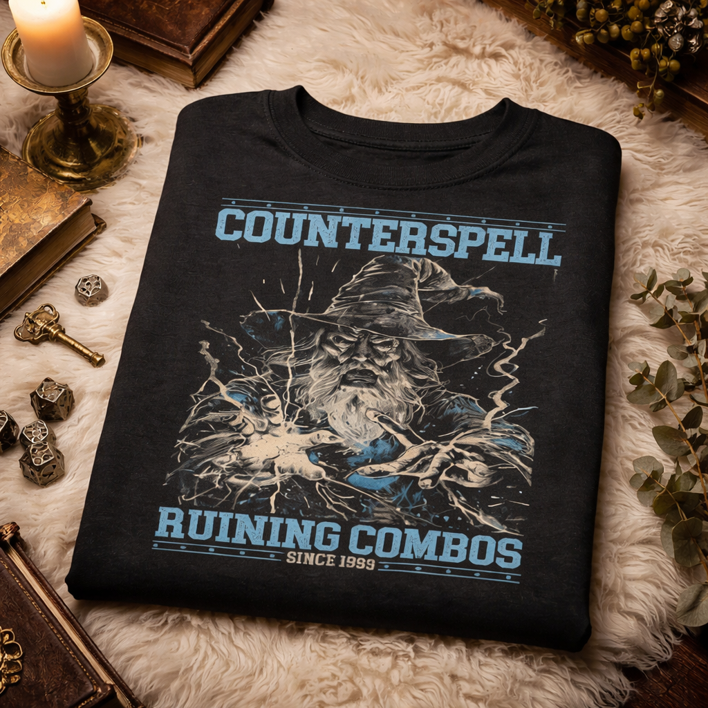 Counterspell  Comfort Colors Vintage TCG T-Shirt, Funny Trading Card Game Parody Tee, Retro Spellcaster Combo Shirt, Wizard Nerd Gift for