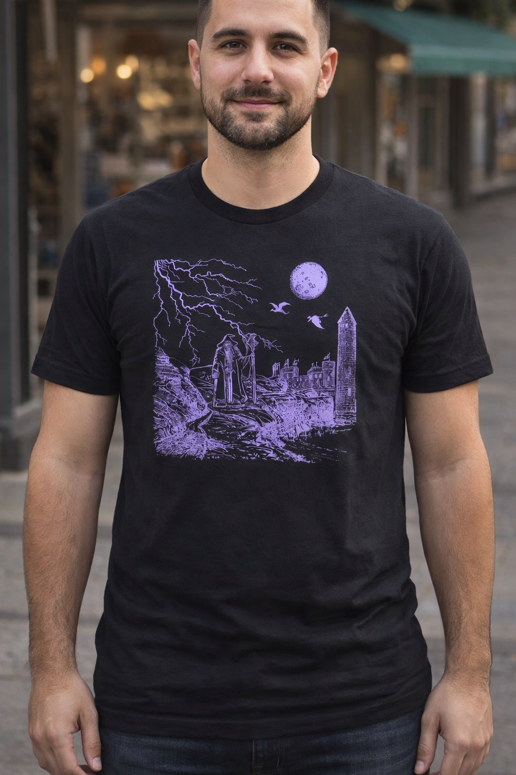 Wizard T Shirt Magic Mystical T Shirt for Men Women Doom Metal Shirt Medieval Theme Dragon Tee Witchy Spell Casting RPG Warlock Magical Tee