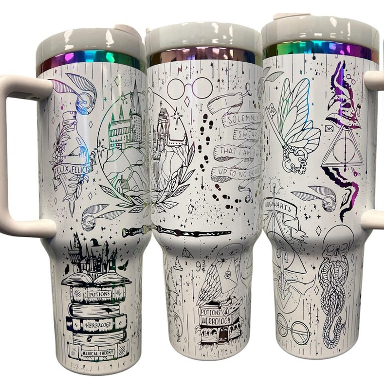 Harry Potter Hogwarts Tumbler 30oz/40oz, Harry Potter Laser Engraved Tumbler, HP11