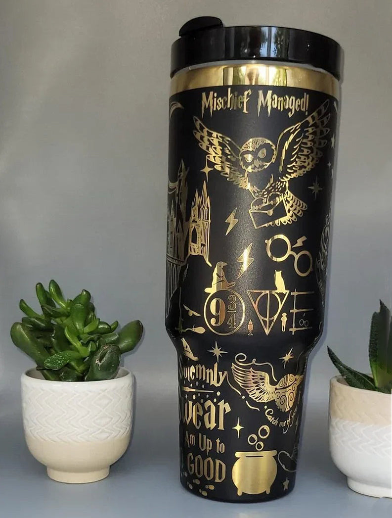 Harry Potter Tumbler 30oz/40oz Engraving, Wizard School Tumbler, Hogwarts Tumbler, HP20