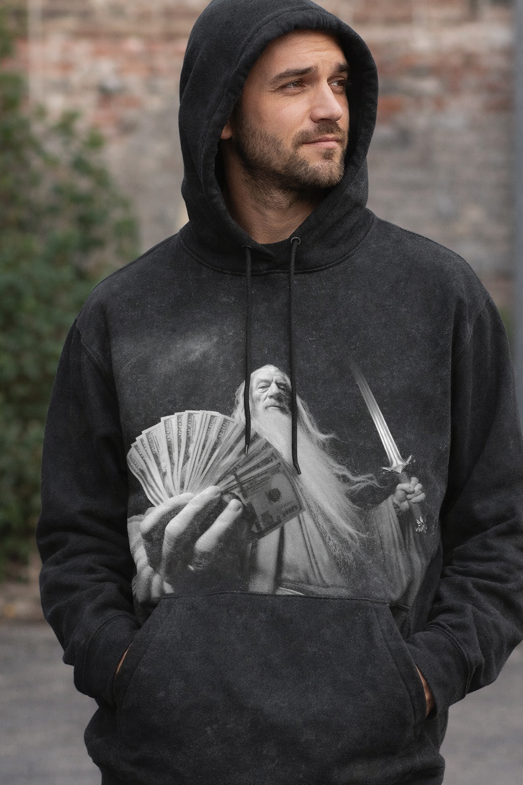 Wizard Old and Rich Comfort Colors Shirt, Funny Dalf Meme Tee, Washed Fantasy Graphic Shirt for Men and Women