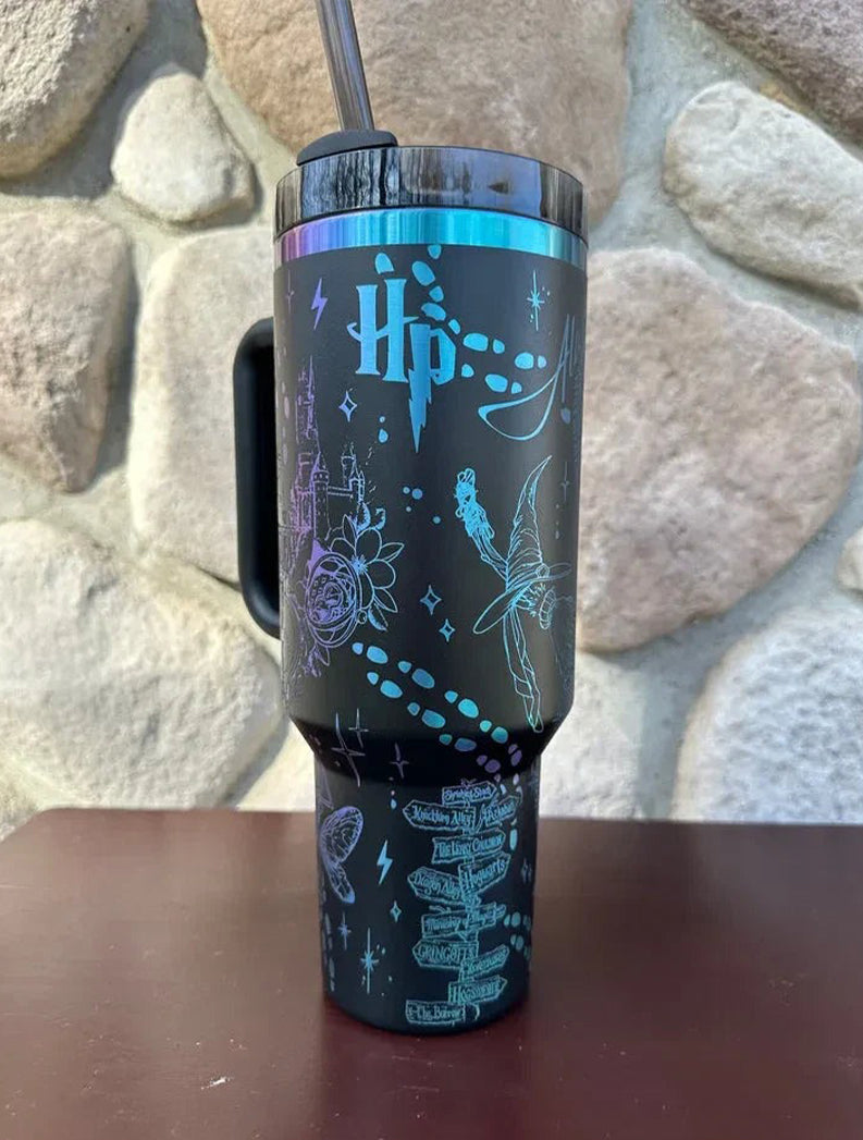Harry Potter Hogwarts Tumbler 30oz/40oz, Harry Potter Engraved Tumbler, Gift Tumbler, HP12
