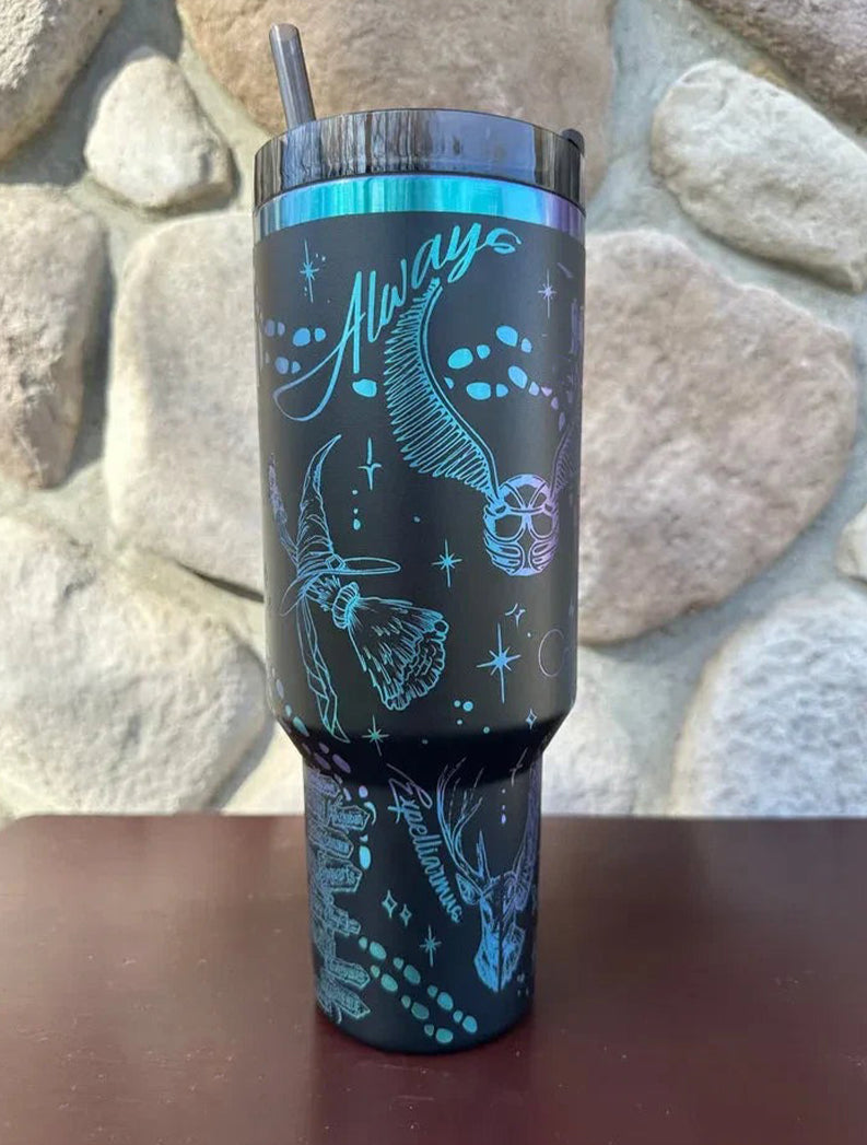 Harry Potter Hogwarts Tumbler 30oz/40oz, Harry Potter Engraved Tumbler, Gift Tumbler, HP12