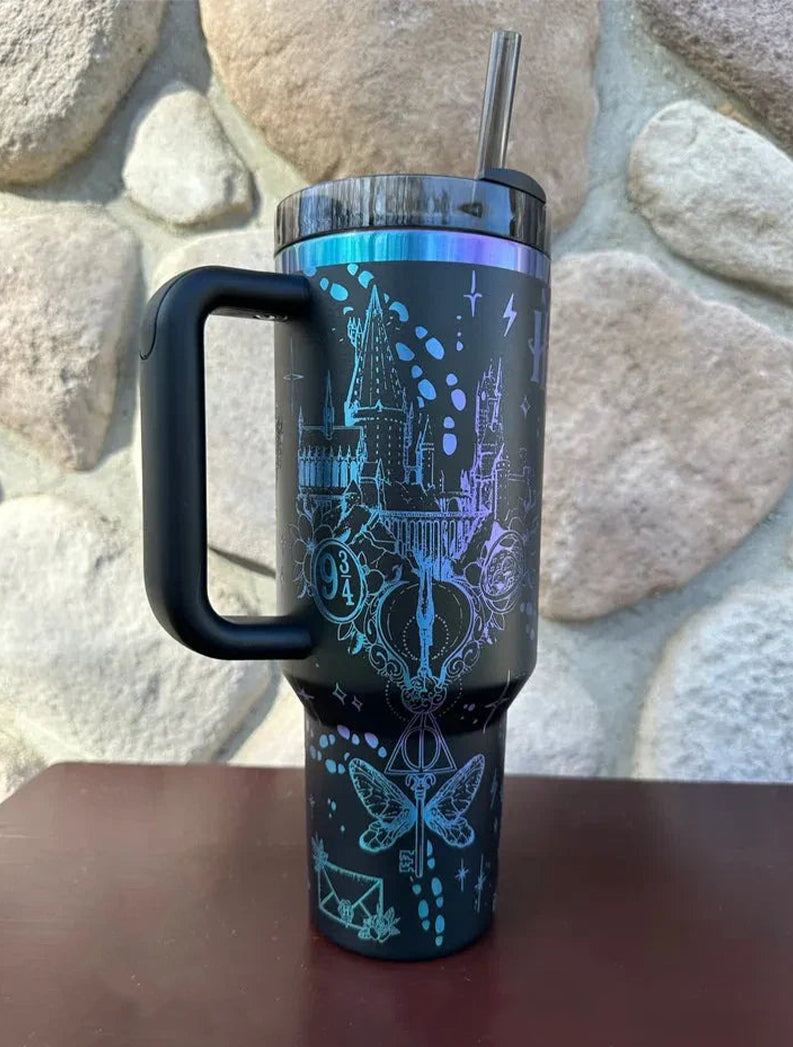Harry Potter Hogwarts Tumbler 30oz/40oz, Harry Potter Engraved Tumbler, Gift Tumbler, HP12