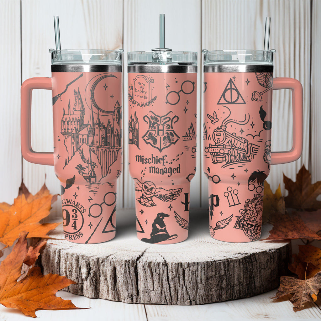 Hogwarts House Tumbler 30oz/40oz, Harry Potter Tumbler Laser Engraving, Gryffindor Tumbler, HP35