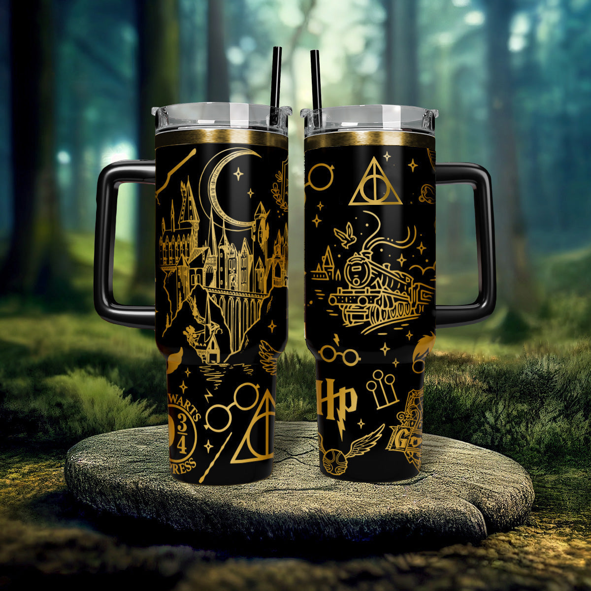 Hogwarts House Tumbler 30oz/40oz, Harry Potter Tumbler Laser Engraving, Gryffindor Tumbler, HP35