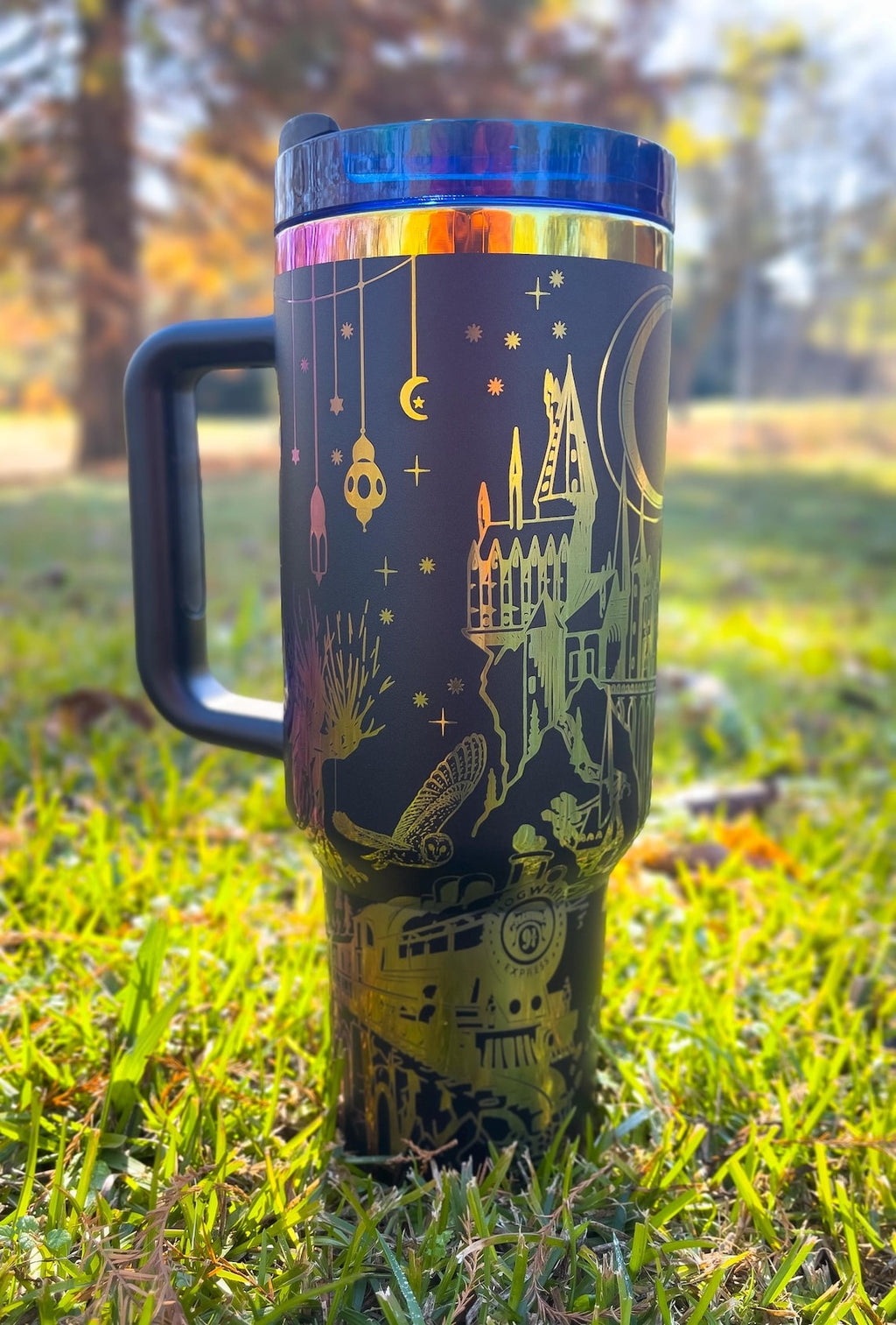 Harry Potter Tumbler 30oz/40oz Laser Engraving, Hogwarts House Tumbler, Tumbler Gift, HP21