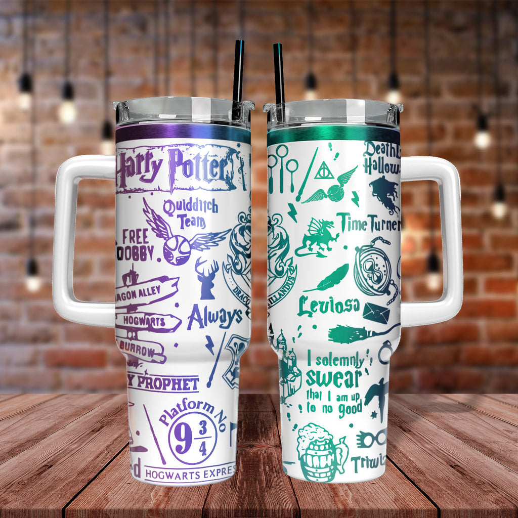 Hogwarts House Tumbler 30oz/40oz, Harry Potter Tumbler Laser Engraving, Movie Tumbler, HP33