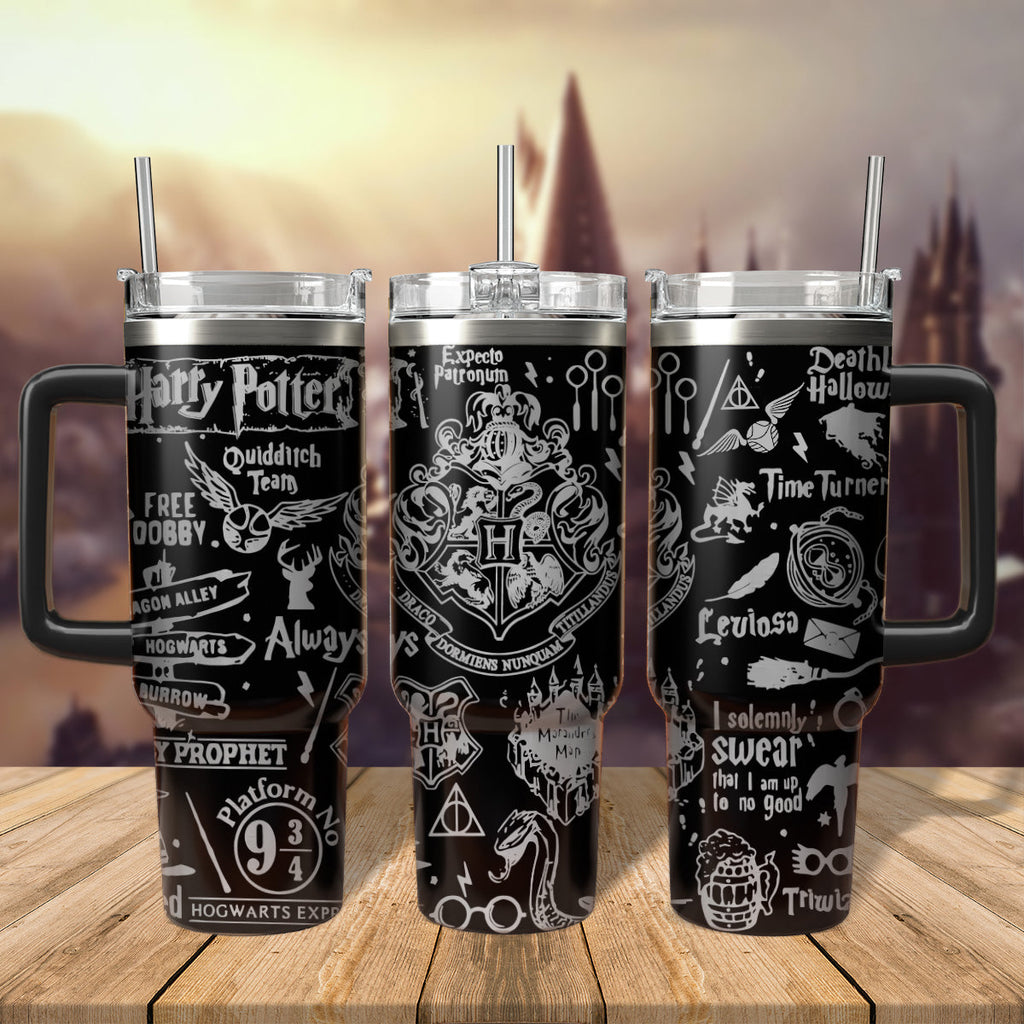 Hogwarts House Tumbler 30oz/40oz, Harry Potter Tumbler Laser Engraving, Movie Tumbler, HP33