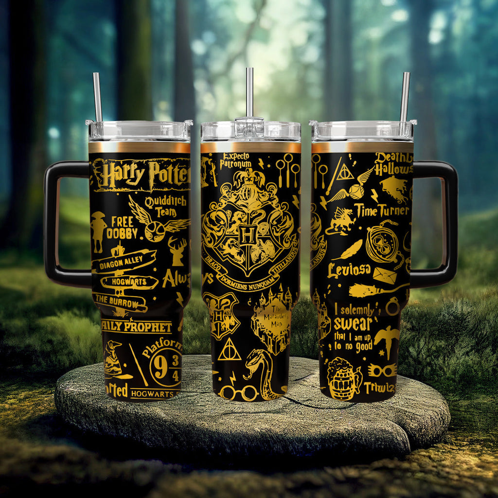 Hogwarts House Tumbler 30oz/40oz, Harry Potter Tumbler Laser Engraving, Movie Tumbler, HP33