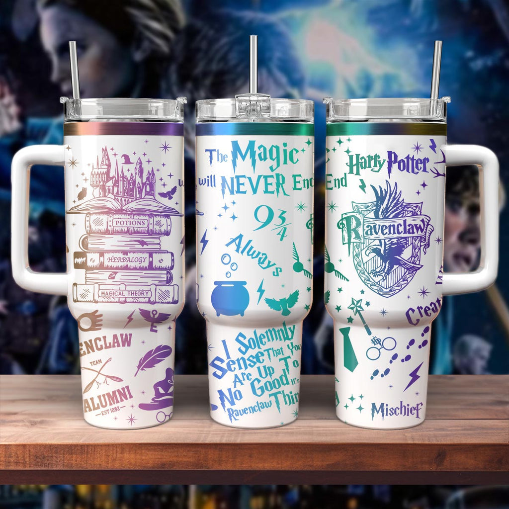 Hogwarts House Tumbler 30oz/40oz Laser Engraving, Harry Potter Tumbler, Ravenclaw Tumbler, HP34