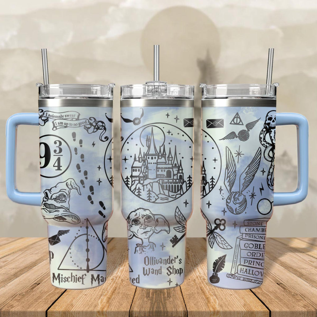 Harry Potter Tumbler 30oz/40oz Laser Engraving, Hogwarts House Tumbler, Movie Tumbler, HP29