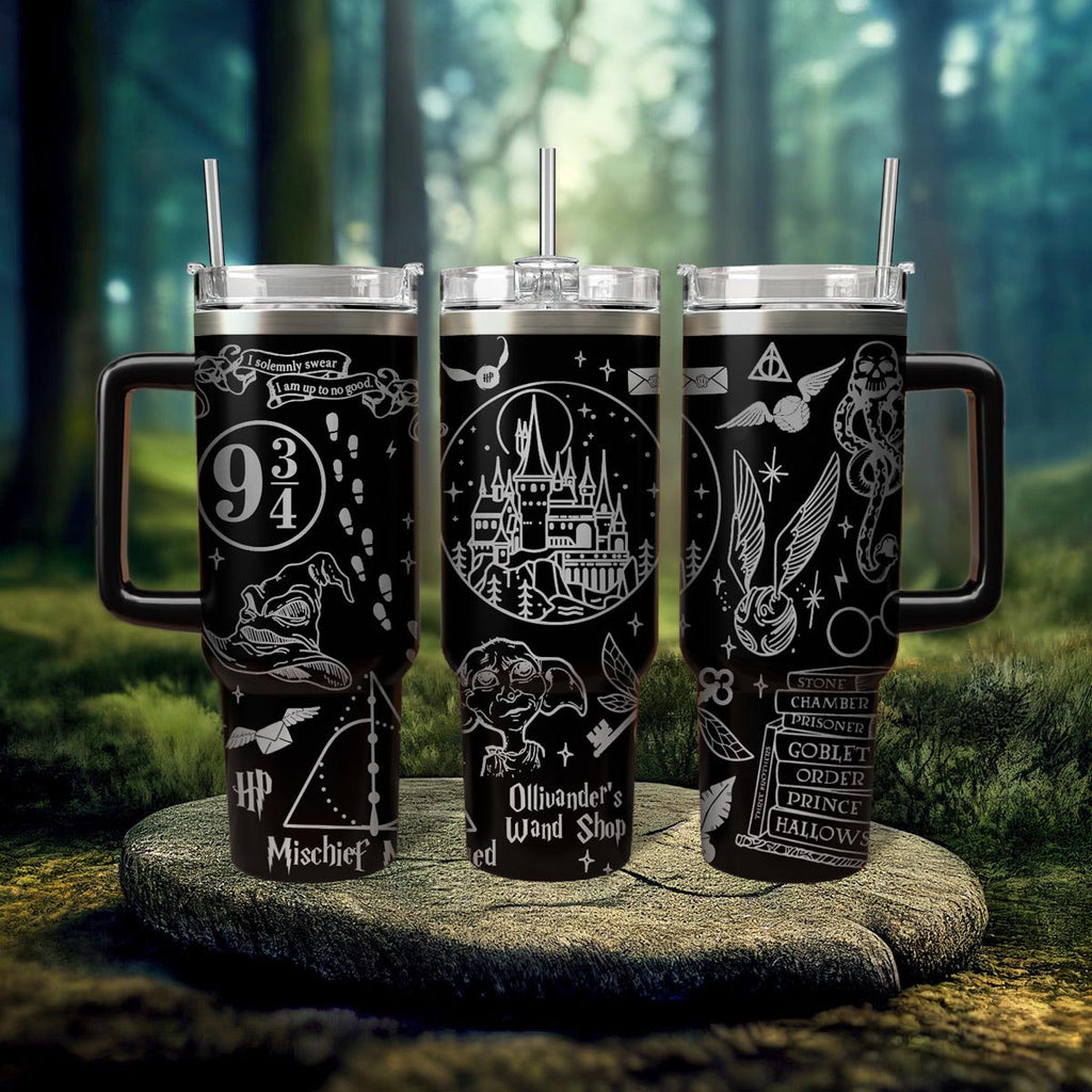 Harry Potter Tumbler 30oz/40oz Laser Engraving, Hogwarts House Tumbler, Movie Tumbler, HP29