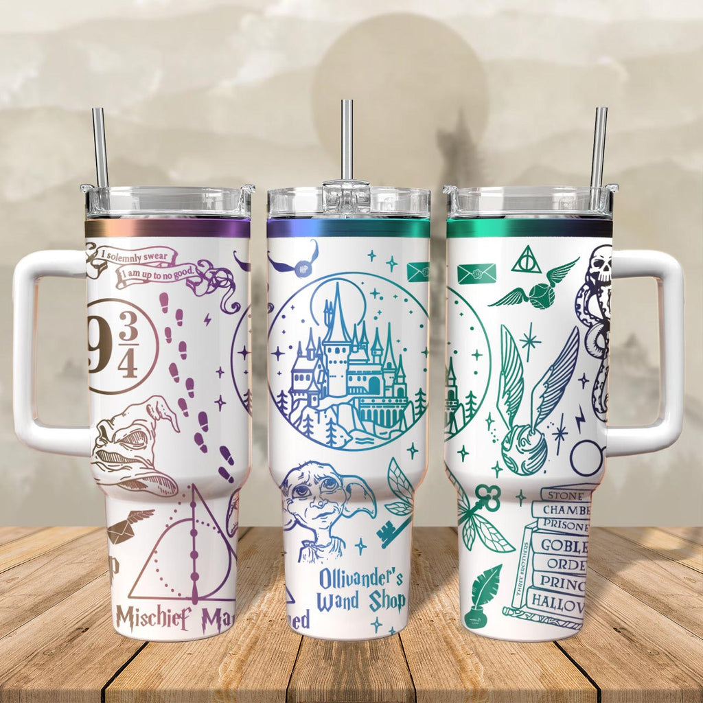 Harry Potter Tumbler 30oz/40oz Laser Engraving, Hogwarts House Tumbler, Movie Tumbler, HP29