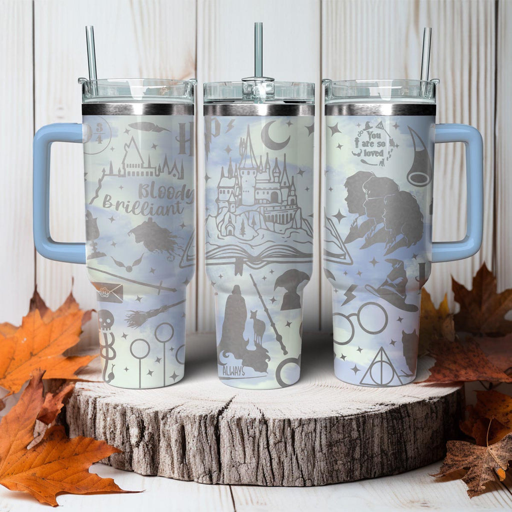 Harry Potter Tumbler 30oz/40oz Laser Engraving, Hogwarts House Tumbler, Movie Tumbler, HP28