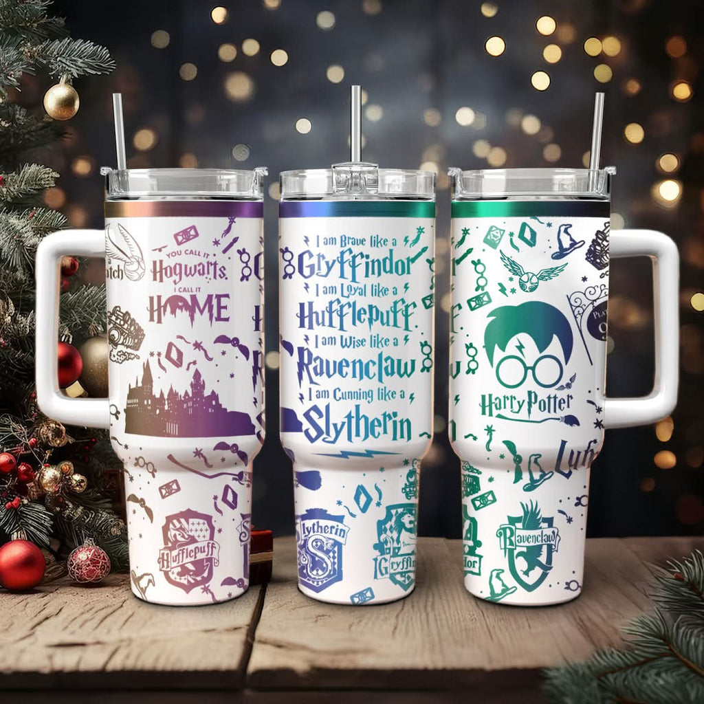 Harry Potter Castle Magic Tumbler 30oz/40oz, Hogwarts House Tumbler, Tumbler Laser Engraved, HP04
