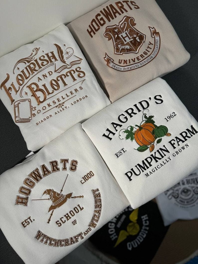 Wizard Book Shop Embroidered Sweatshirt, Universal Studios Sweatshirt, Gift For Fan EGG01