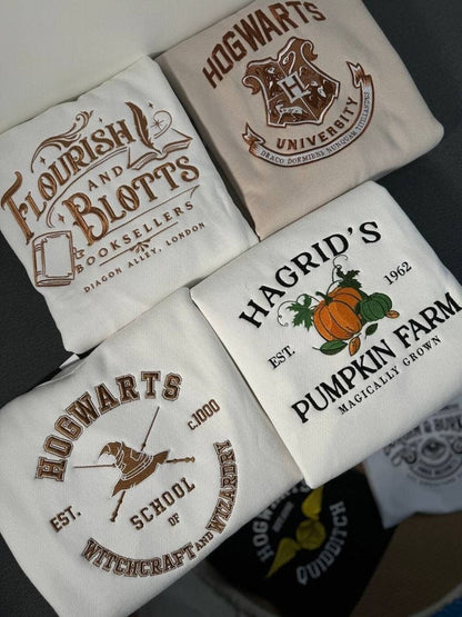 Wizard Book Shop Embroidered Sweatshirt, Universal Studios Sweatshirt, Gift For Fan EGG01