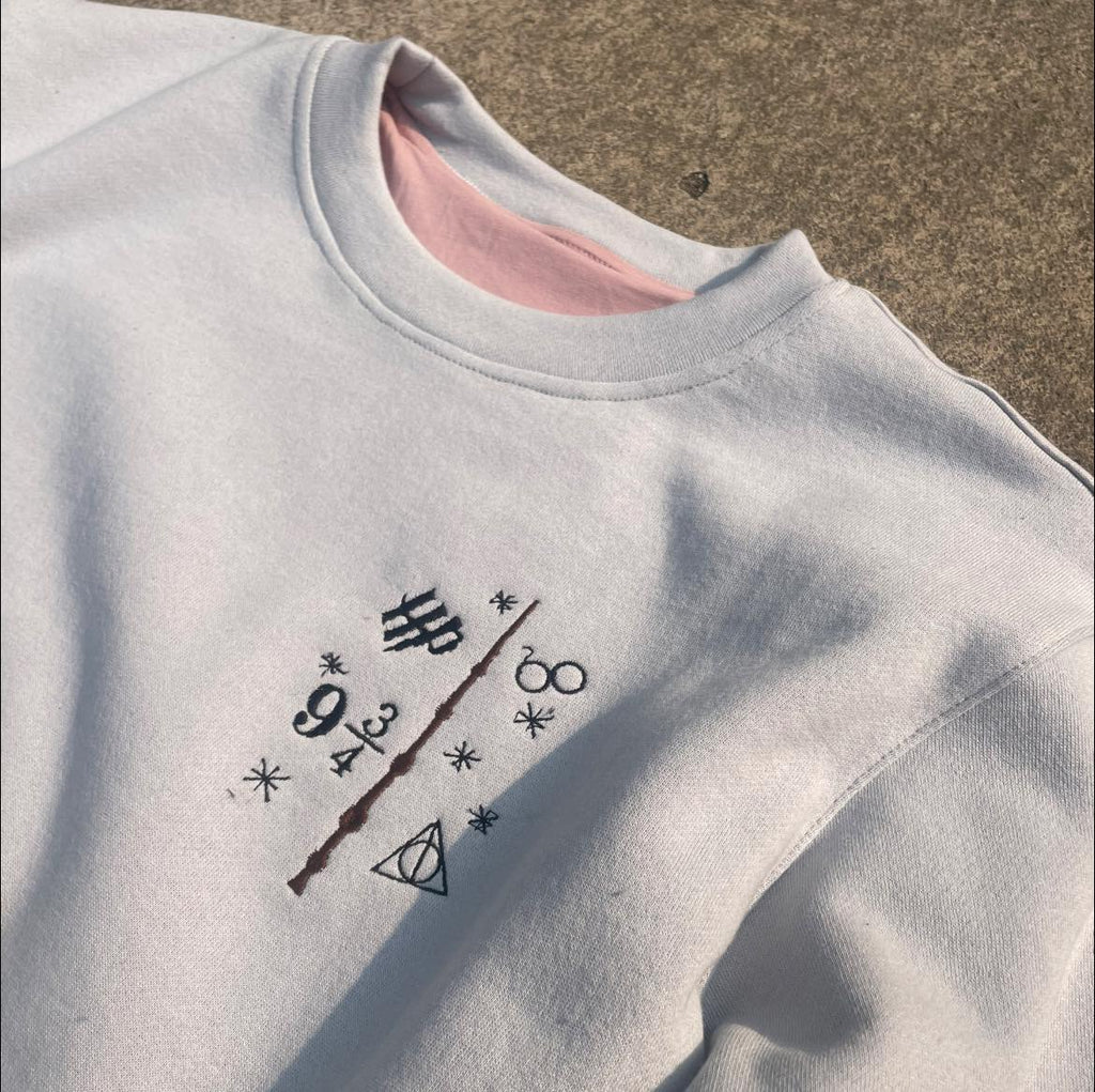 Wizard Wand Shop Embroidered Sweatshirt, Wizard Hoodie, Universal Trip Sweater, Wizard Book Shop, EGG03