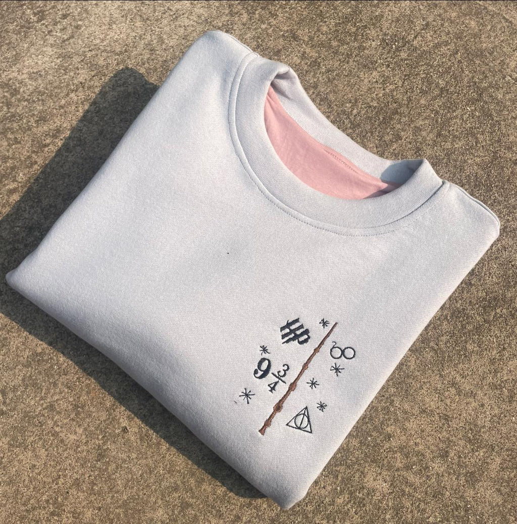 Wizard Wand Shop Embroidered Sweatshirt, Wizard Hoodie, Universal Trip Sweater, Wizard Book Shop, EGG03