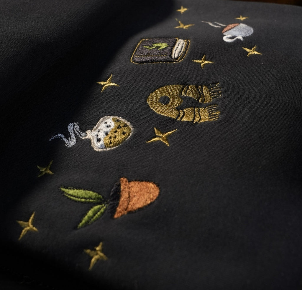 Harry Potter Embroidered Sweatshirt, Mandrake Plant Felix Felicis Book Cup Design, Wizard Cozy Aesthetic Crewneck, Potter Fan Giftt EGG24