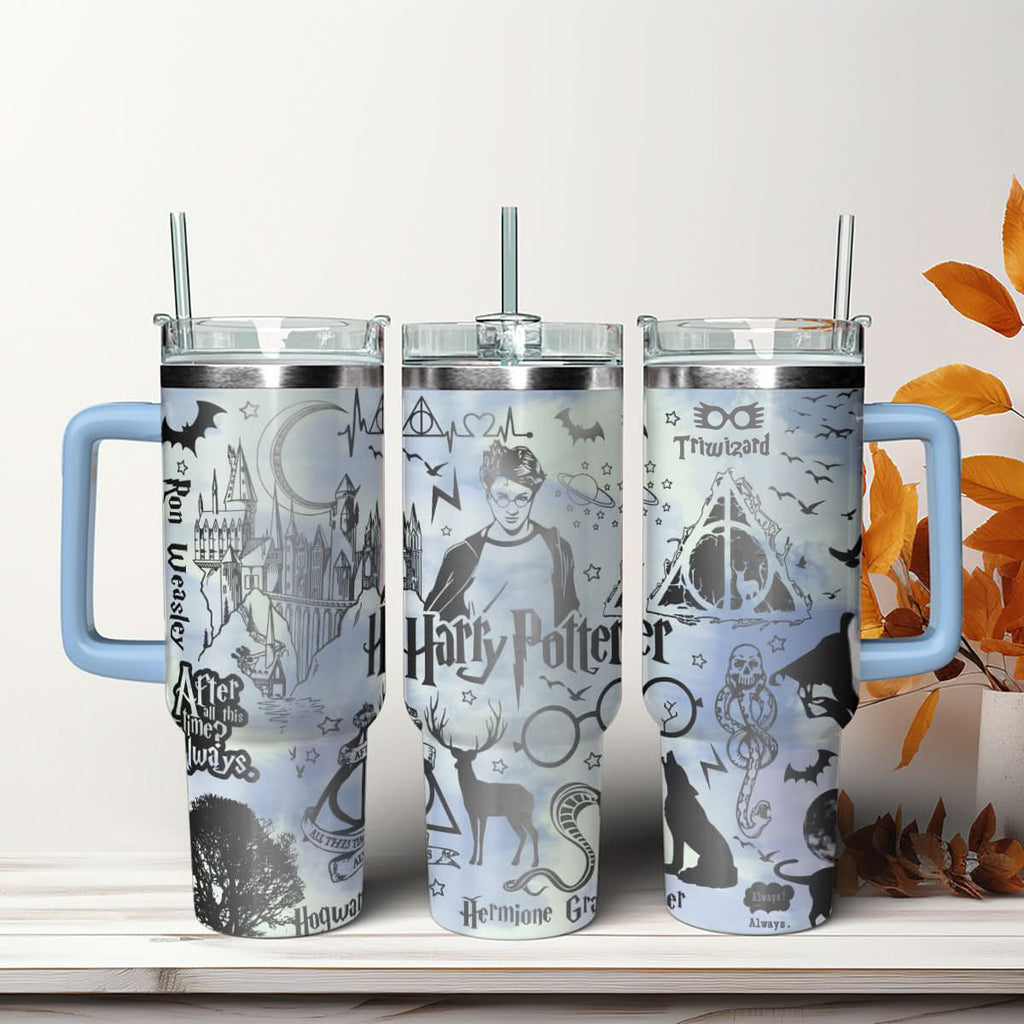 Harry Potter Tumbler 30oz/40oz, Hogwarts Castle Magic Tumbler with Handle, Tumbler Gift,HP27