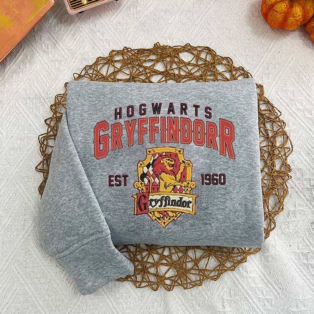 Embroidered Hogwarts Houses Sweatshirt, Magic Wizard Embroidery Shirt, EGG15