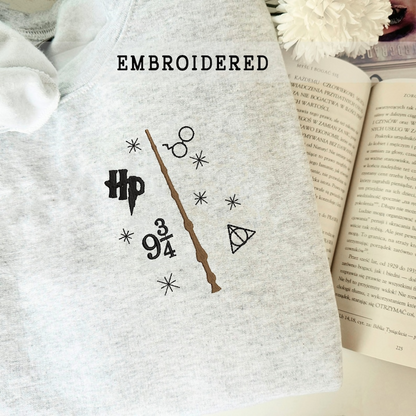 Wizard Wand Shop Embroidered Sweatshirt, Wizard Hoodie, Universal Trip Sweater, Wizard Book Shop