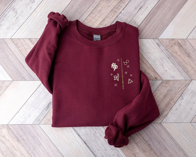 Wizard Wand Shop Embroidered Sweatshirt, Wizard Hoodie, Universal Trip Sweater, Wizard Book Shop