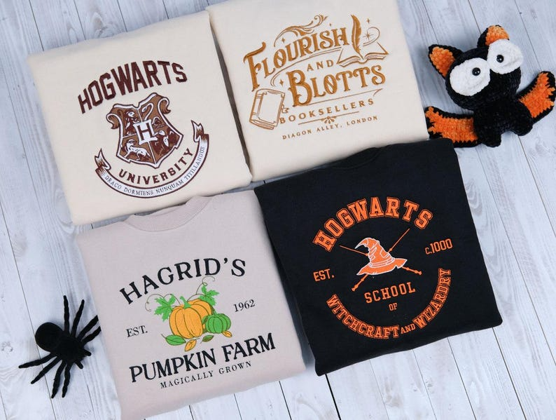 Wizard Book Shop Embroidered Sweatshirt, Universal Studios Sweatshirt, Gift For Fan EGG01