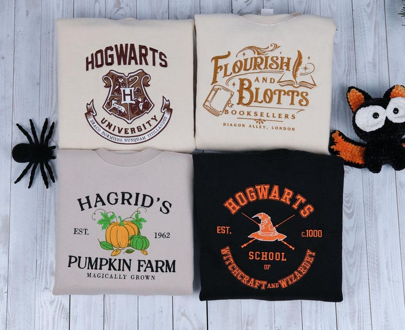 Wizard Book Shop Embroidered Sweatshirt, Universal Studios Sweatshirt, Gift For Fan EGG01