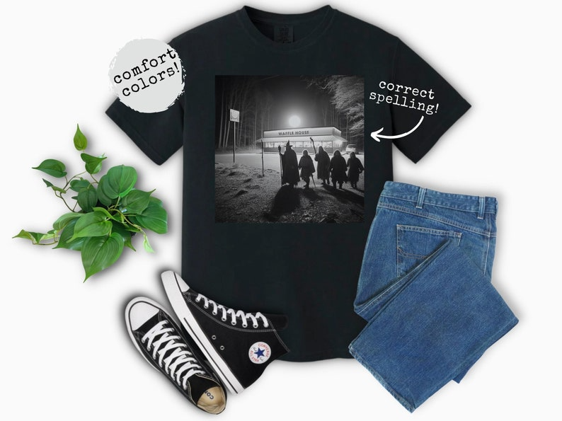 Gray Wizard and Fellowship at Waffle Restaurant Middle of Earth Tee Tolkien Book, PGG14