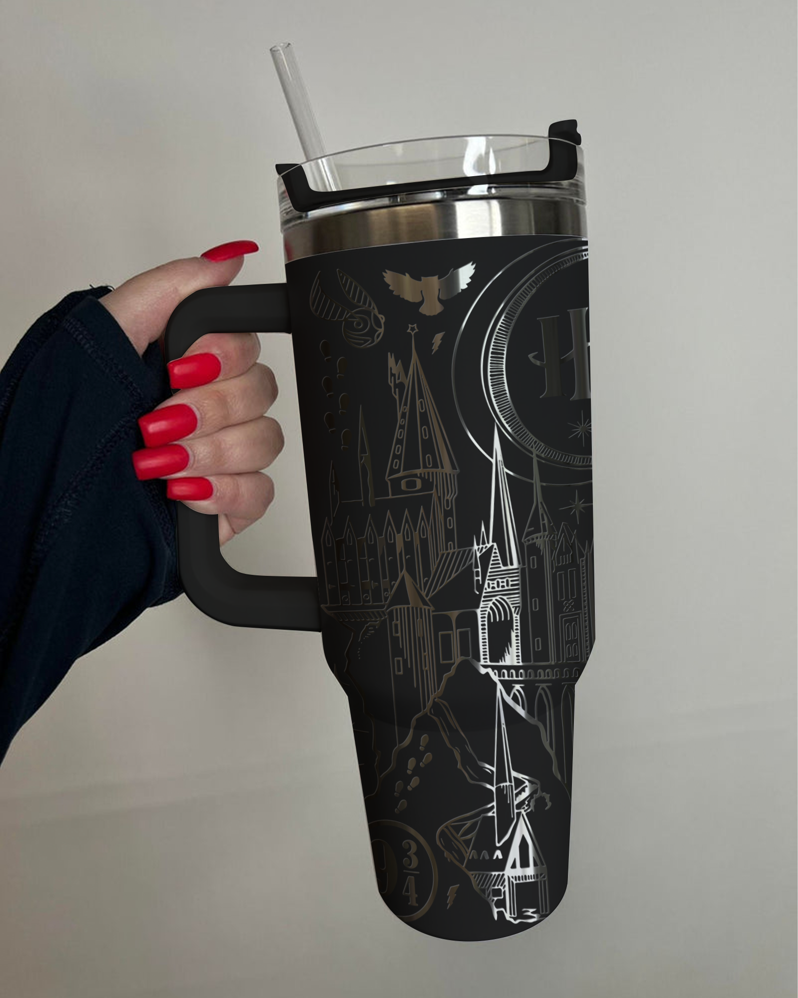 Harry Potter Gryffindor Tumbler 30oz/40oz Laser Engraving, Custom Name Tumbler Gift , HP07