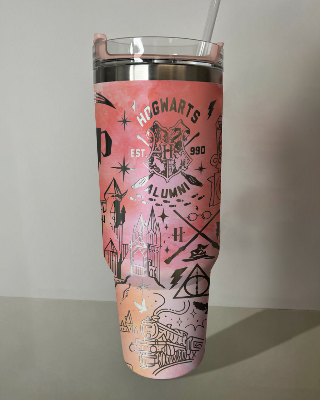 Harry Potter Gryffindor Tumbler 30oz/40oz Laser Engraving, Custom Name Tumbler Gift, HP08