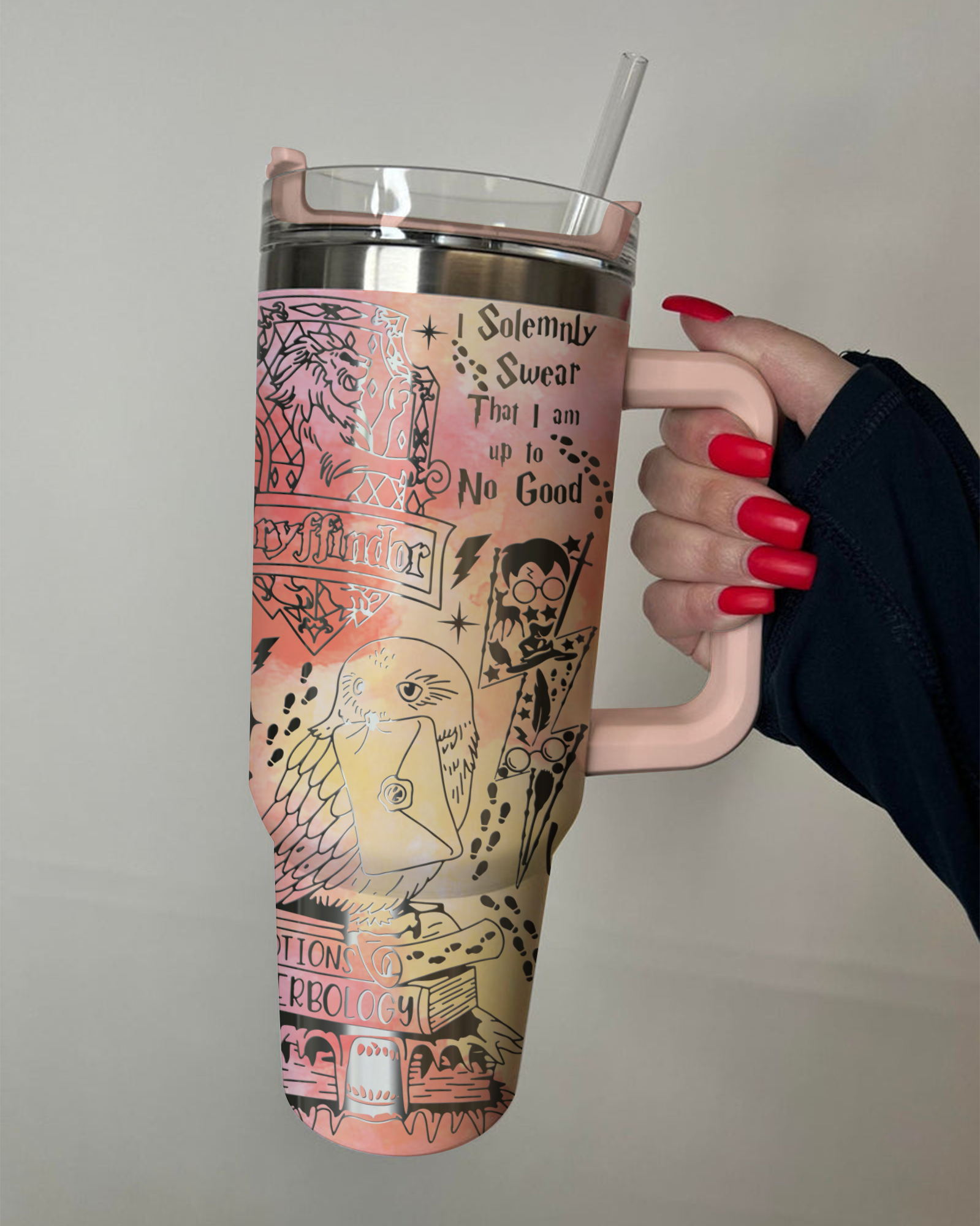 Harry Potter Gryffindor Tumbler 30oz/40oz Laser Engraving, Custom Name Tumbler Gift, HP08