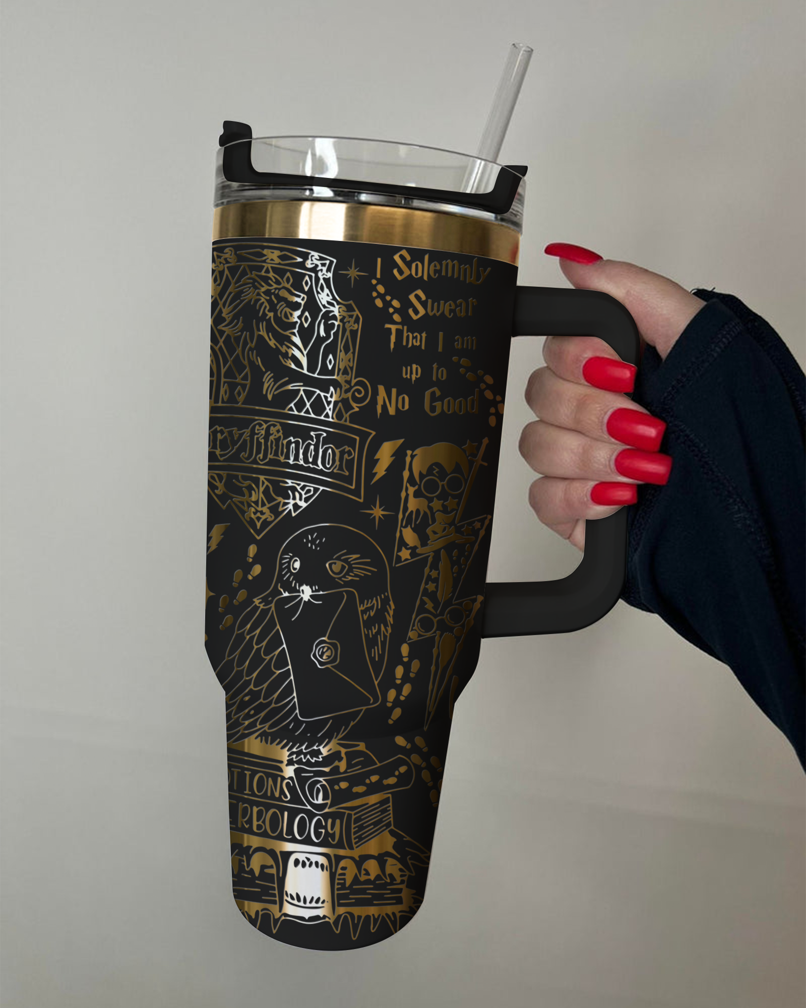 Harry Potter Gryffindor Tumbler 30oz/40oz, Tumbler Laser Engraving, Custom Name Gift, HP09