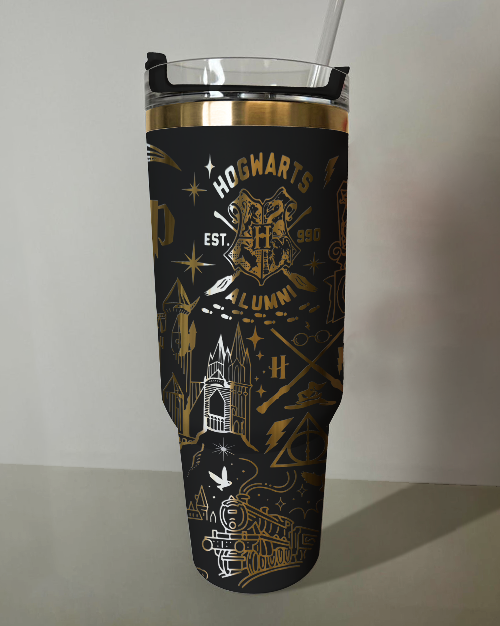 Harry Potter Gryffindor Tumbler 30oz/40oz, Tumbler Laser Engraving, Custom Name Gift, HP09