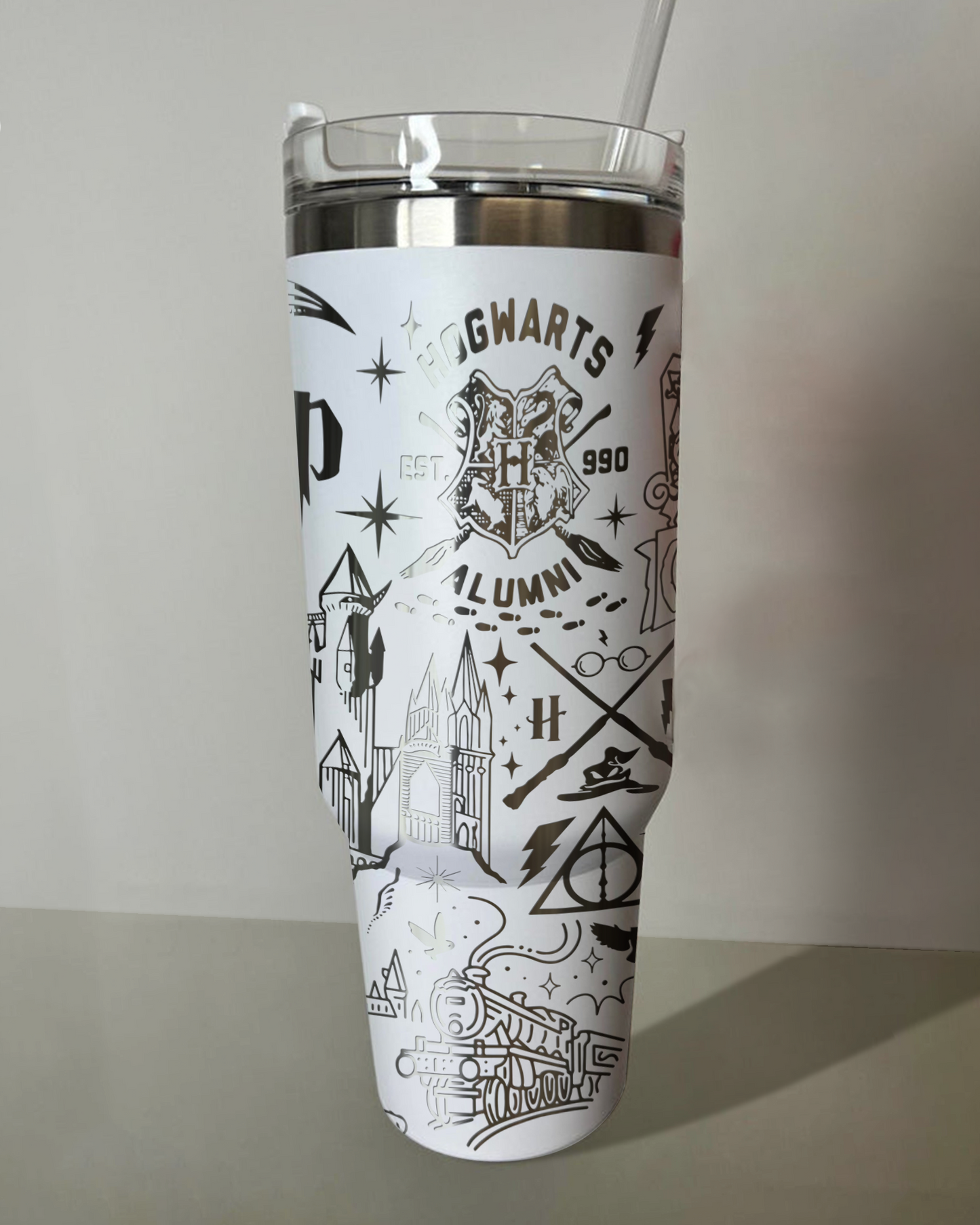 Harry Potter Gryffindor Tumbler 30oz/40oz Laser Engraving, Custom Name Tumbler, Gryffindor Tumbler 30oz/40oz