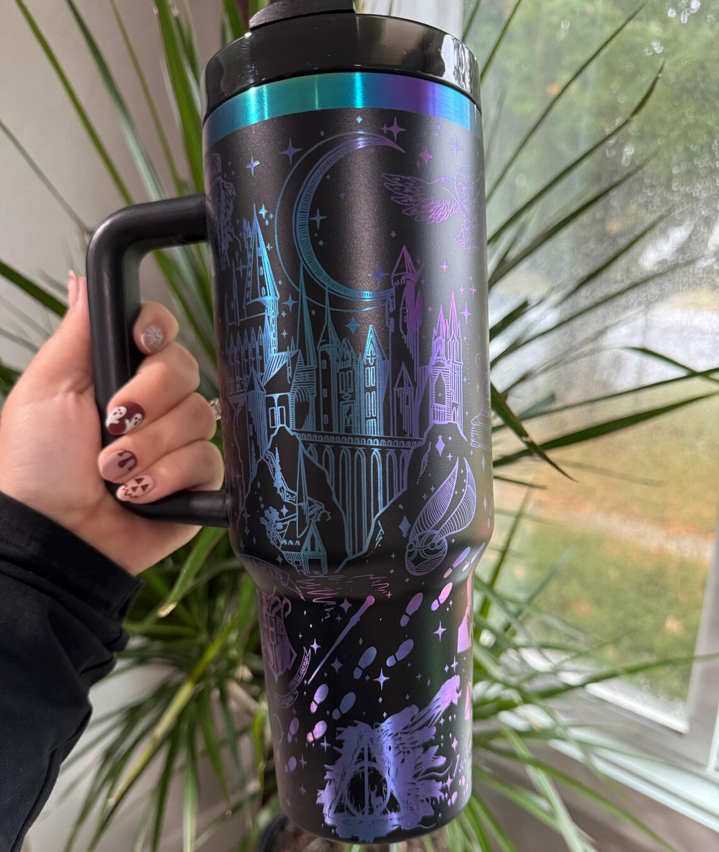Harry Potter Tumbler 30oz/40oz Laser Engraving, Wizard School Hogwarts Tumbler, HP23