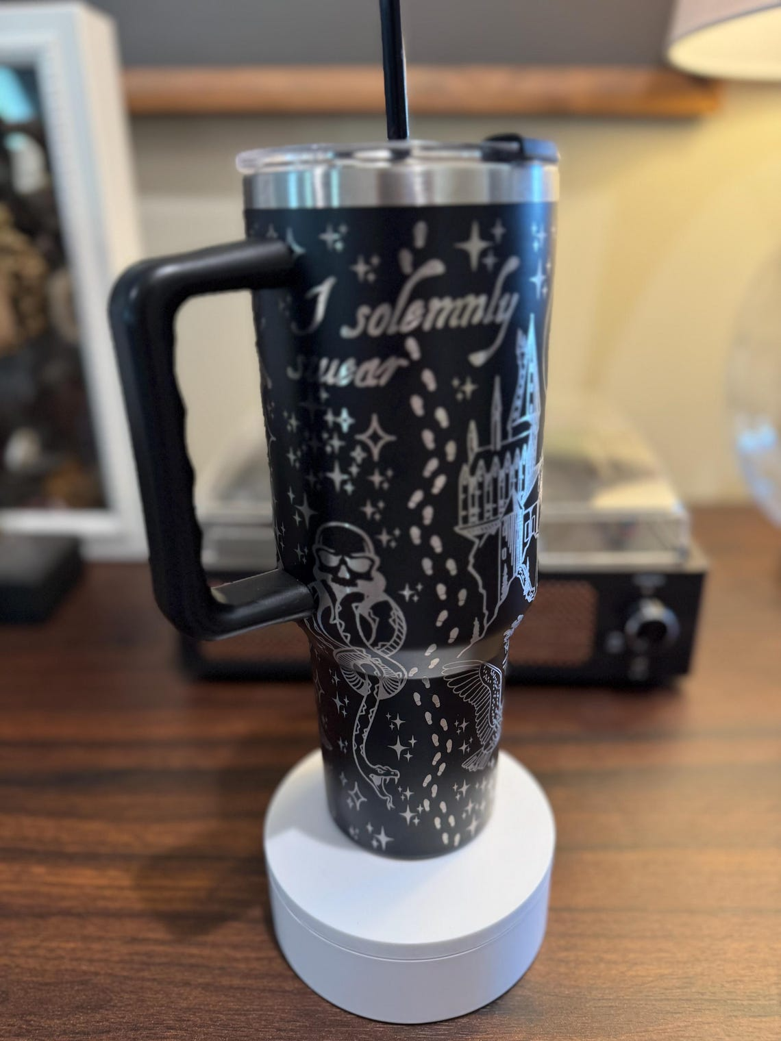 Harry Potter Hogwarts Castle Magic 30oz/40oz Tumbler with Handle, Laser Engraved, HP02