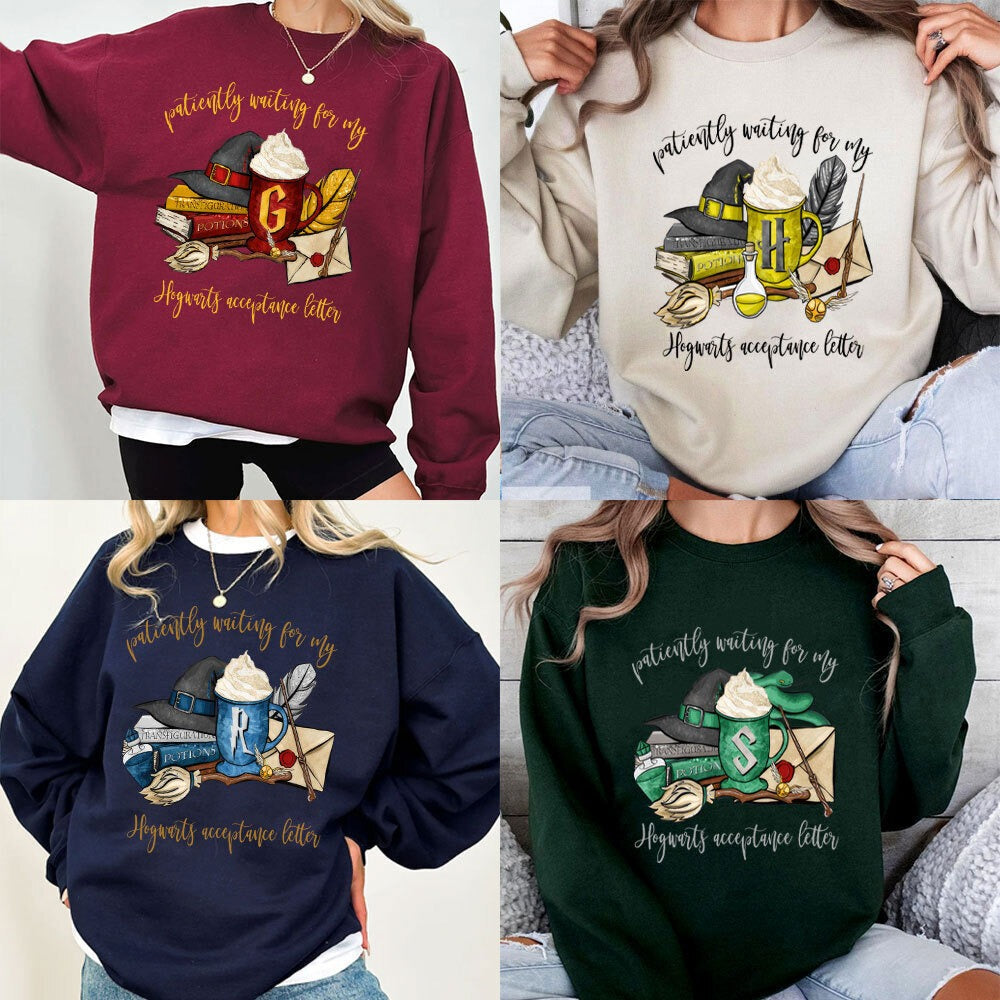 Vintage Harry Potter Hogwarts House Sweatshirts, Harry Potter Gifts For Family, PGG05