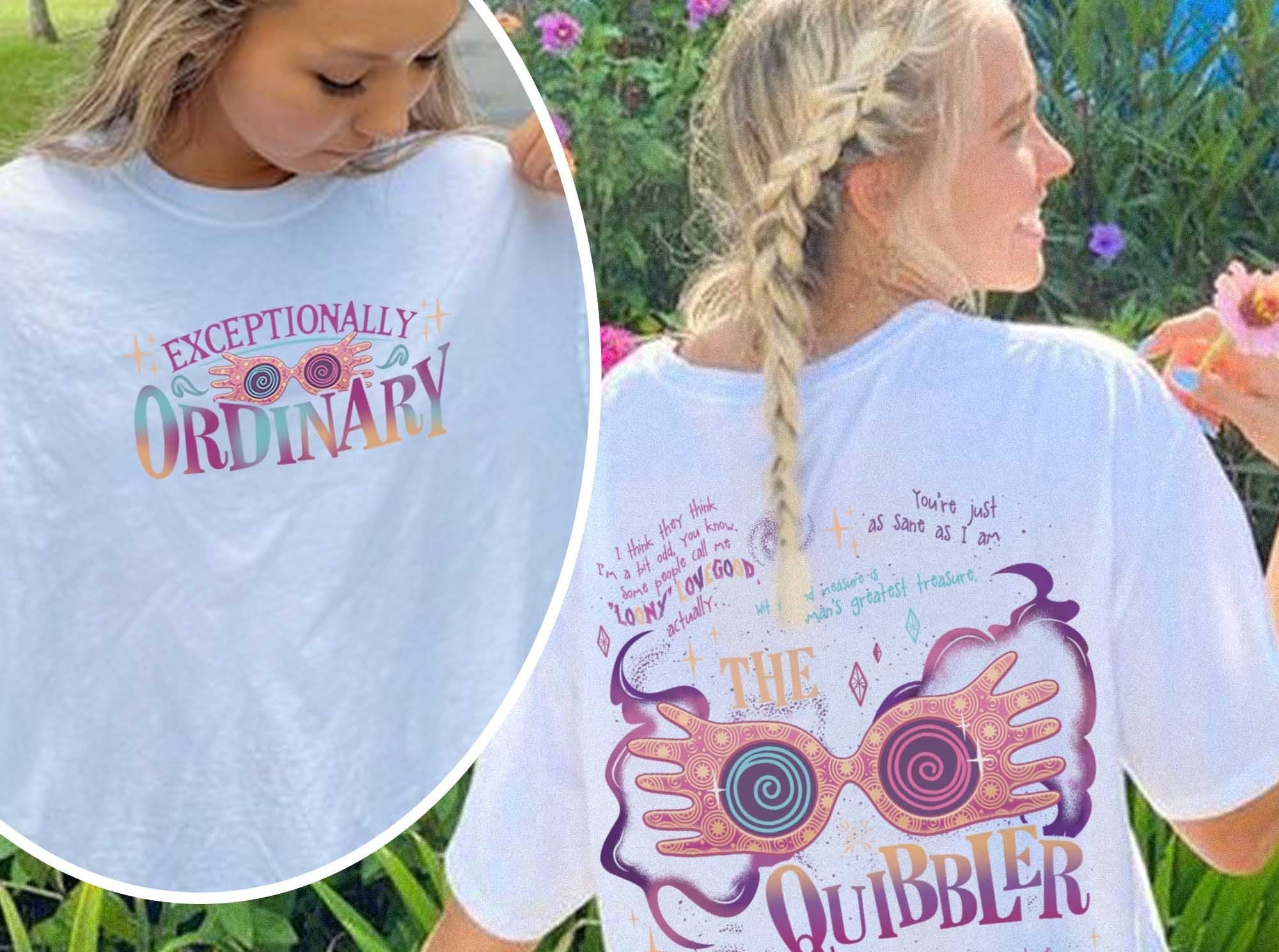 Wizard School Fandom  Shirt - 'Just As Sane As I Am' Hp Tee, Magic Wand Two-sided T-shirt, Bookish Shirt, Luna Shirt, Hp Shirt PGG28