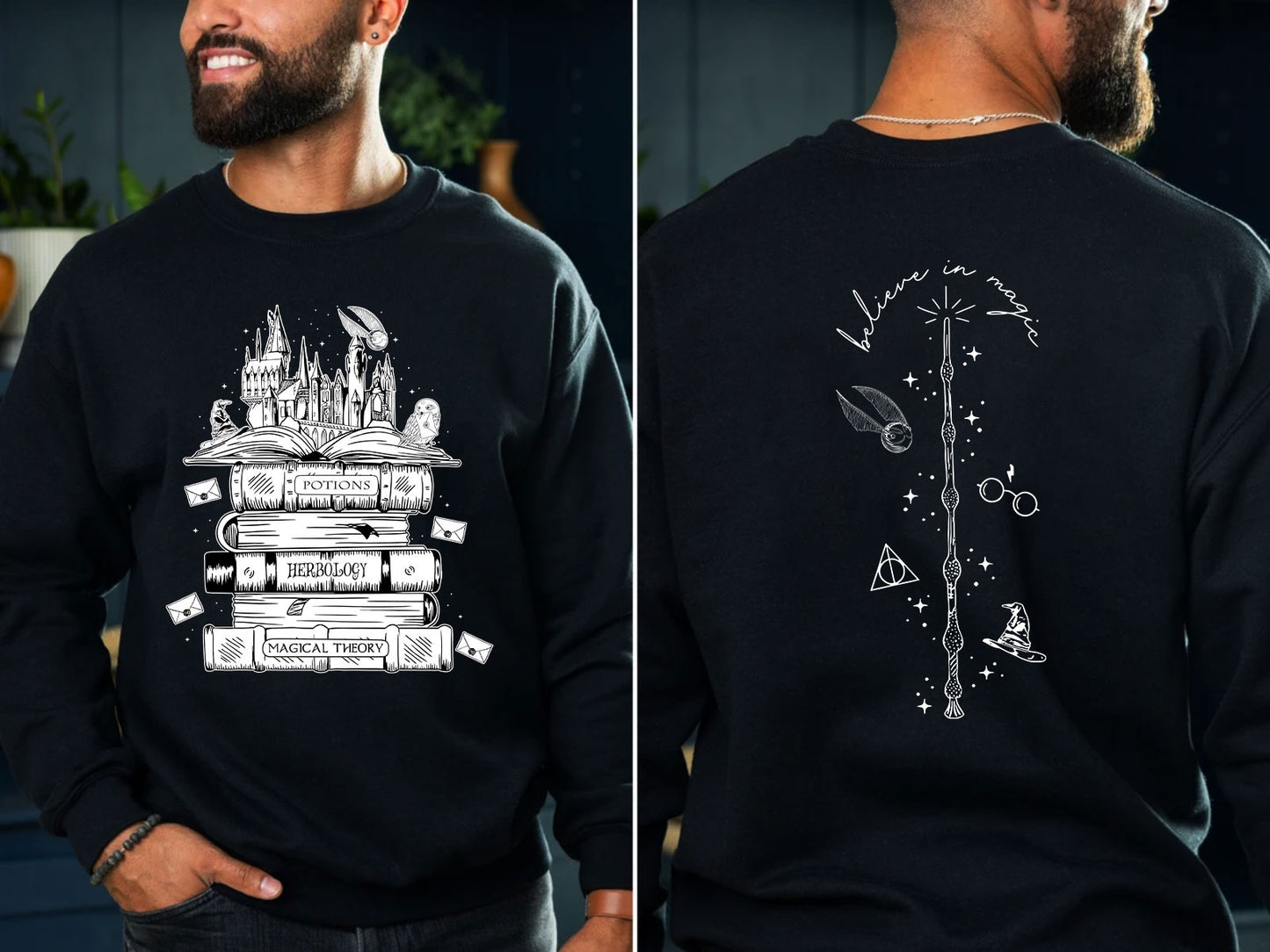 Vintage Hogwarts Sweatshirt, Harry Potter Shirt