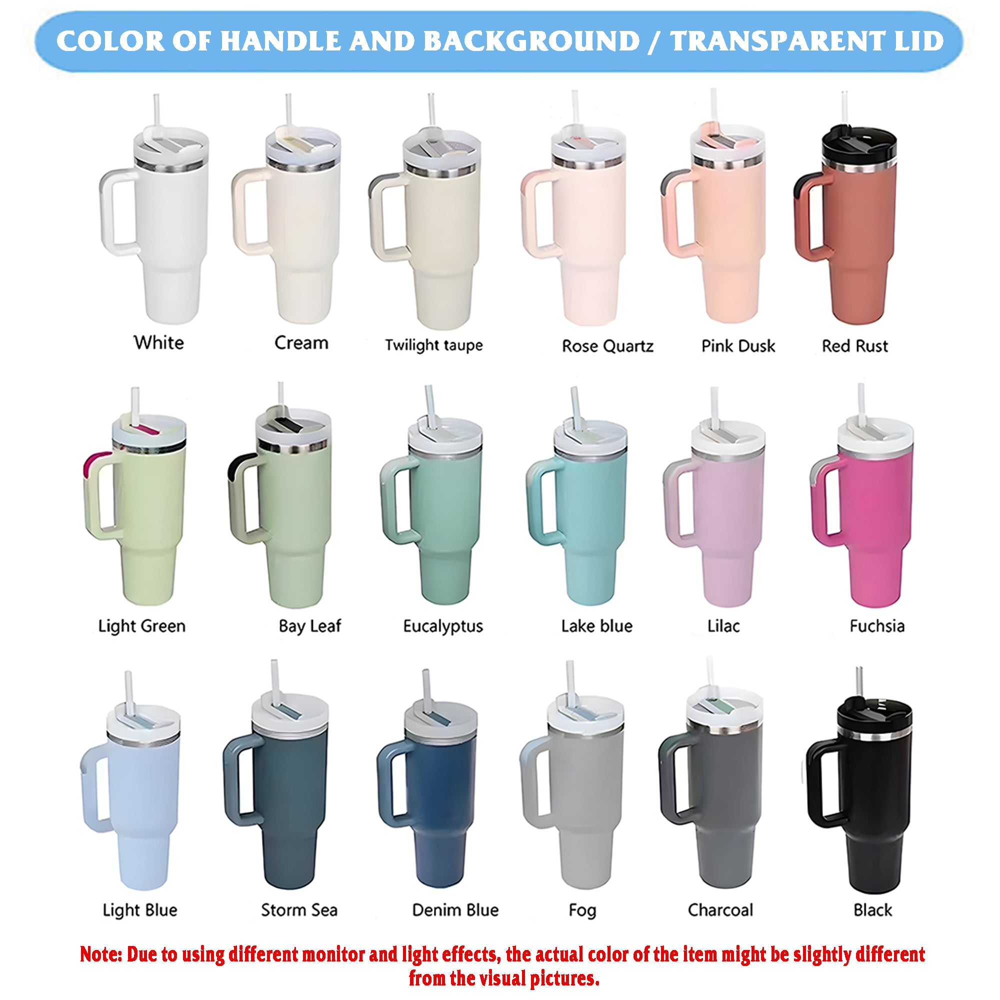 Lid Tumbler with Handle, Lid Tumbler 30oz/40oz Full Color